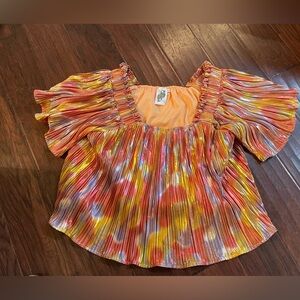 Queen of Sparkles XL Pleat Flutter Top